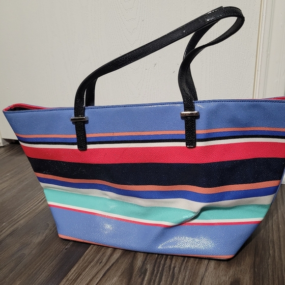 Kate Spade New York Cedar Street Striped Harmony Shoulder Bag Tote Leather - Picture 5 of 13